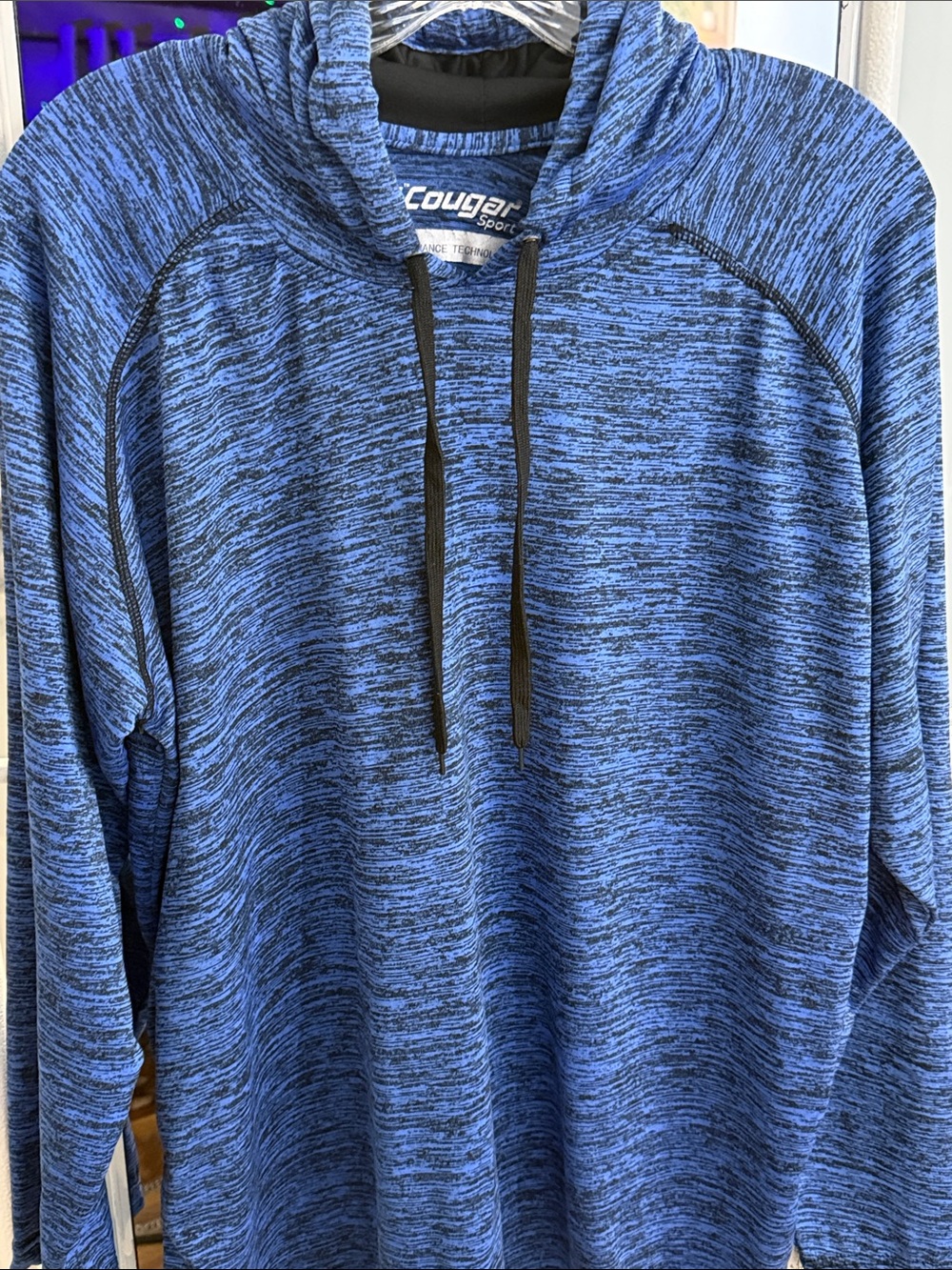 Cougar Sport, Men's Heathered Royal Blue Swim Hoodie